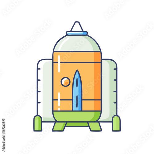 rocket fuel tank vector icon, rocket fuel tank vector illustration - simple illustration of rocket fuel tank, perfect for logos,and rocket fuel tank -themed designs.