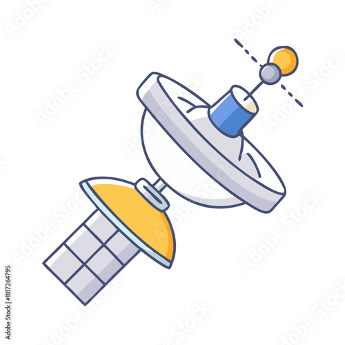 space probe vector icon, space probe vector illustration - simple illustration of space probe, perfect for logos,and space probe -themed designs.