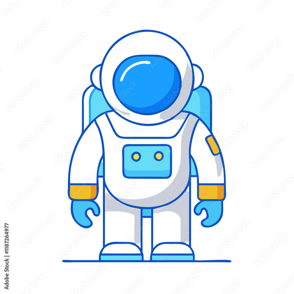Fototapeta premium spacesuit vector icon, spacesuit vector illustration - simple illustration of spacesuit, perfect for logos,and spacesuit -themed designs.