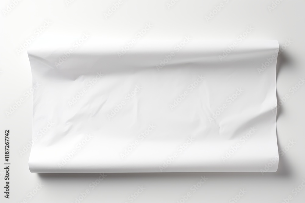 White textured paper laid flat, displaying subtle creases and folds for creative design projects or artistic endeavors White textured paper laid flat, displaying subtle creases and folds for creative design projects or artistic endeavors
