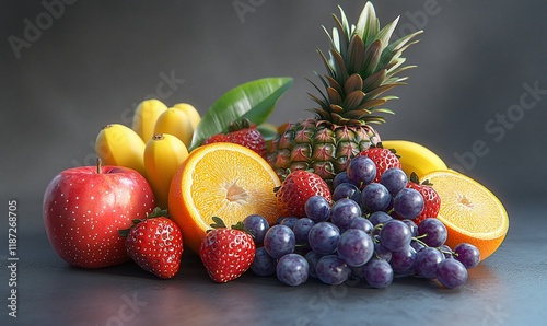 Assorted fresh fruits still life (1) photo