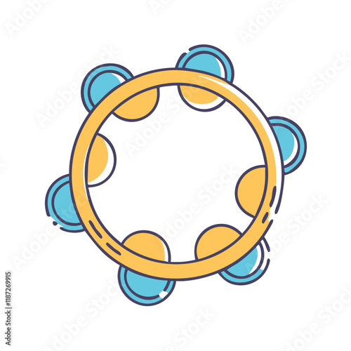 tambourine vector icon, tambourine vector illustration-simple illustration of tambourine, perfect for logos,and tambourine-themed designs.