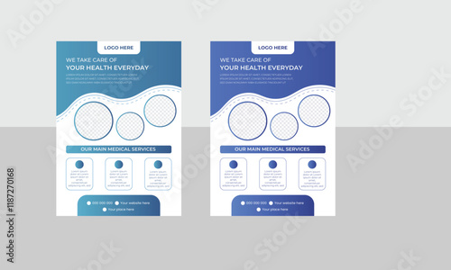 Simple Minimalistic Creative Unique Medical Flyer Template Design