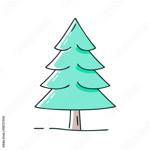 pine tree vector icon, pine tree vector illustration-simple illustration of pine tree, perfect for logos,and pine tree - themed designs. photo