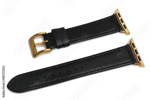 Leather watch strap