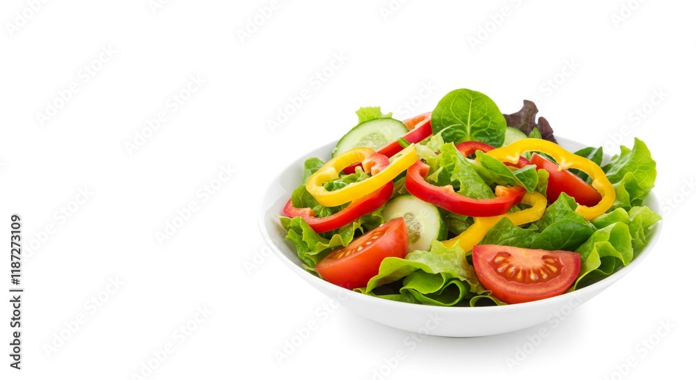 Fresh Salad Bowl Tomatoes Cucumbers Bell Peppers Lettuce Fresh Salad Bowl Tomatoes Cucumbers Bell Peppers Lettuce