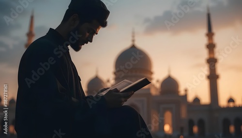 Ramadhan Kareem muslim background. Generative AI