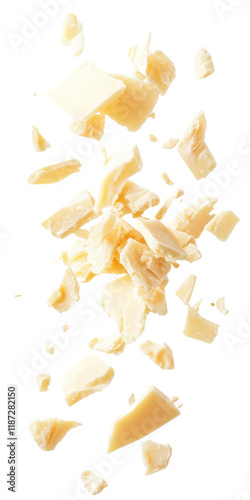 Shaved parmesan isolated.
Savory, aged cheese, rich umami flavor, Italian cuisine, grated texture, versatile, perfect for topping pasta, salads, or pizza.
