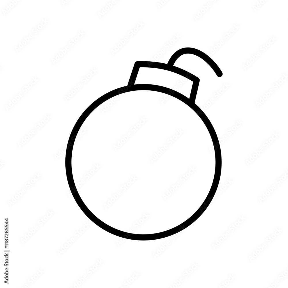 Bomb icon flat editable icon mark Bomb icon flat editable icon mark