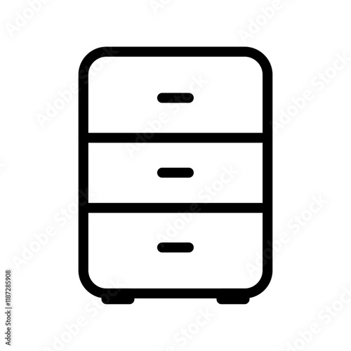 Cabinet icon flat editable icon mark