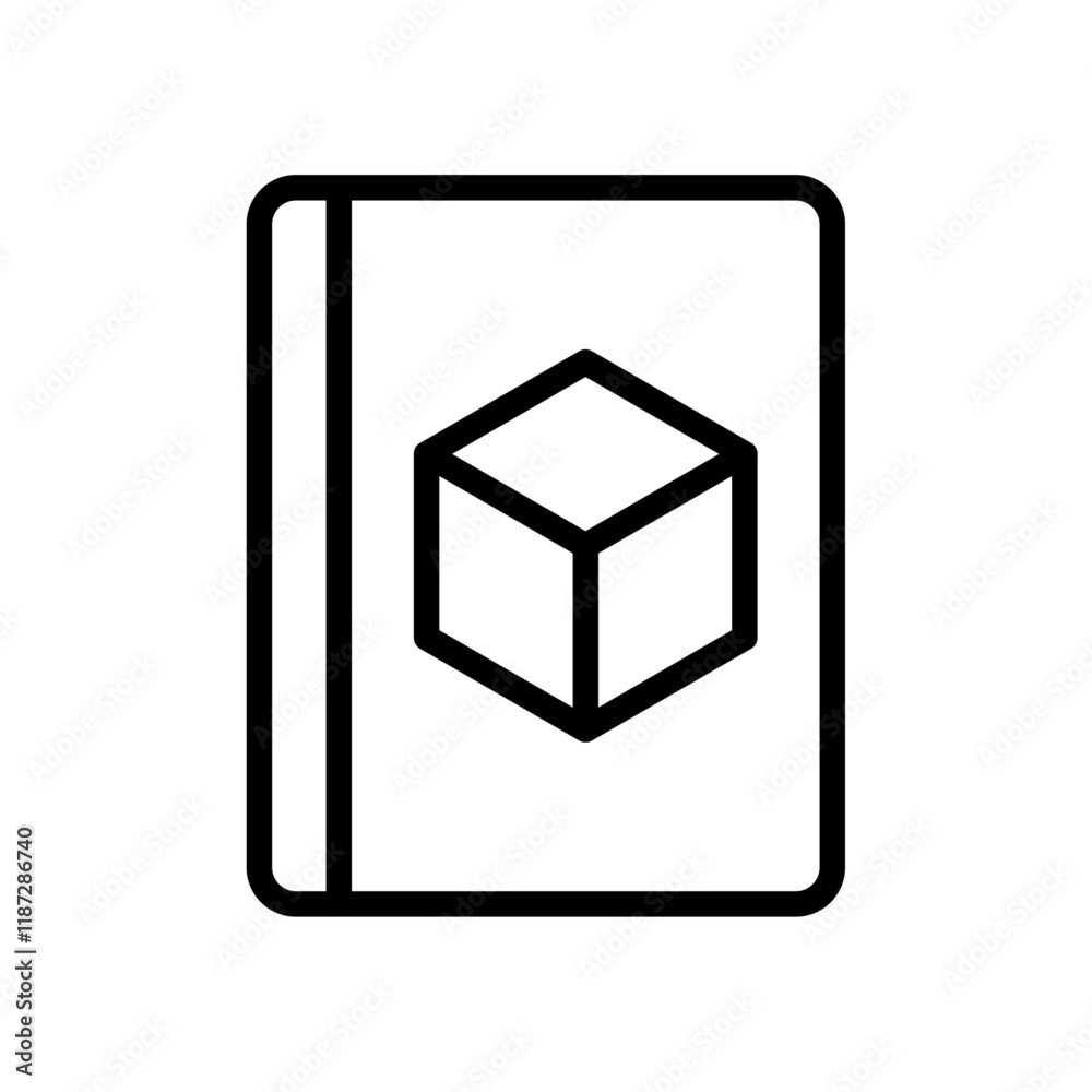 Clever book icon flat editable icon mark