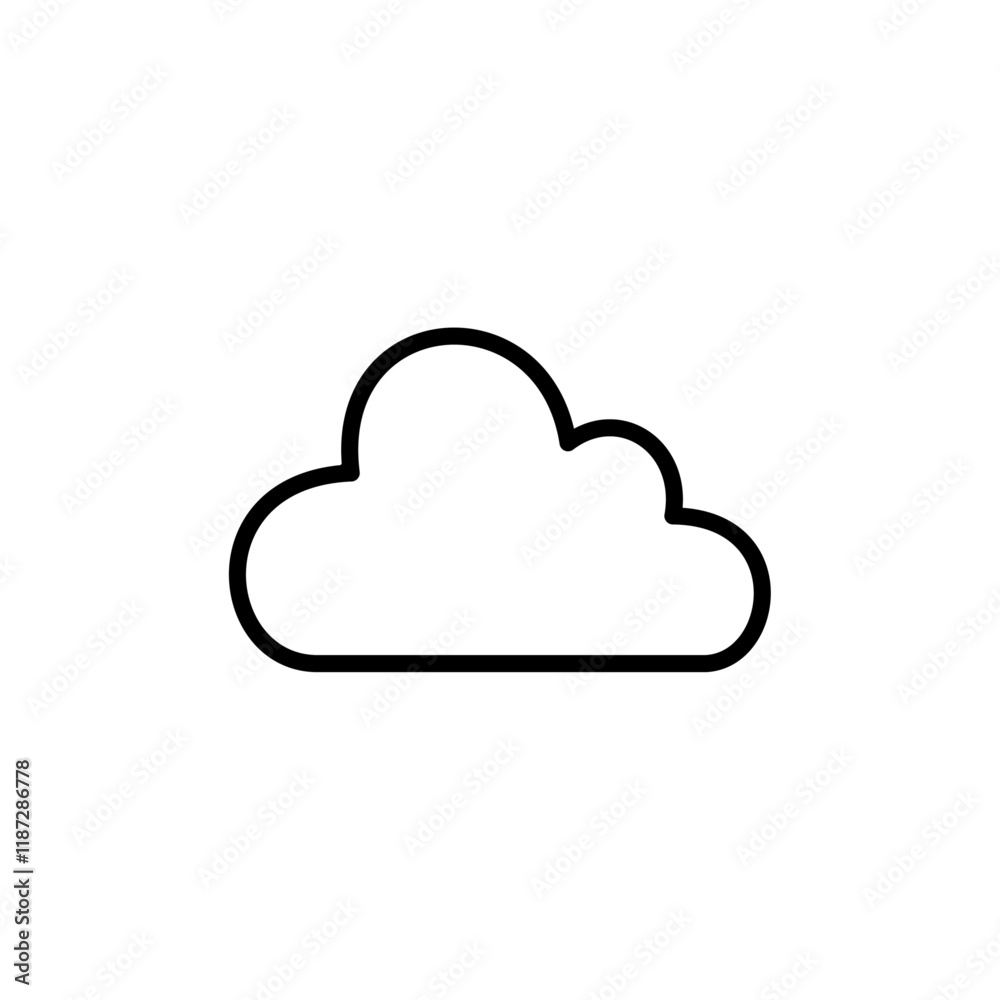 Cloud icon flat editable icon mark Cloud icon flat editable icon mark