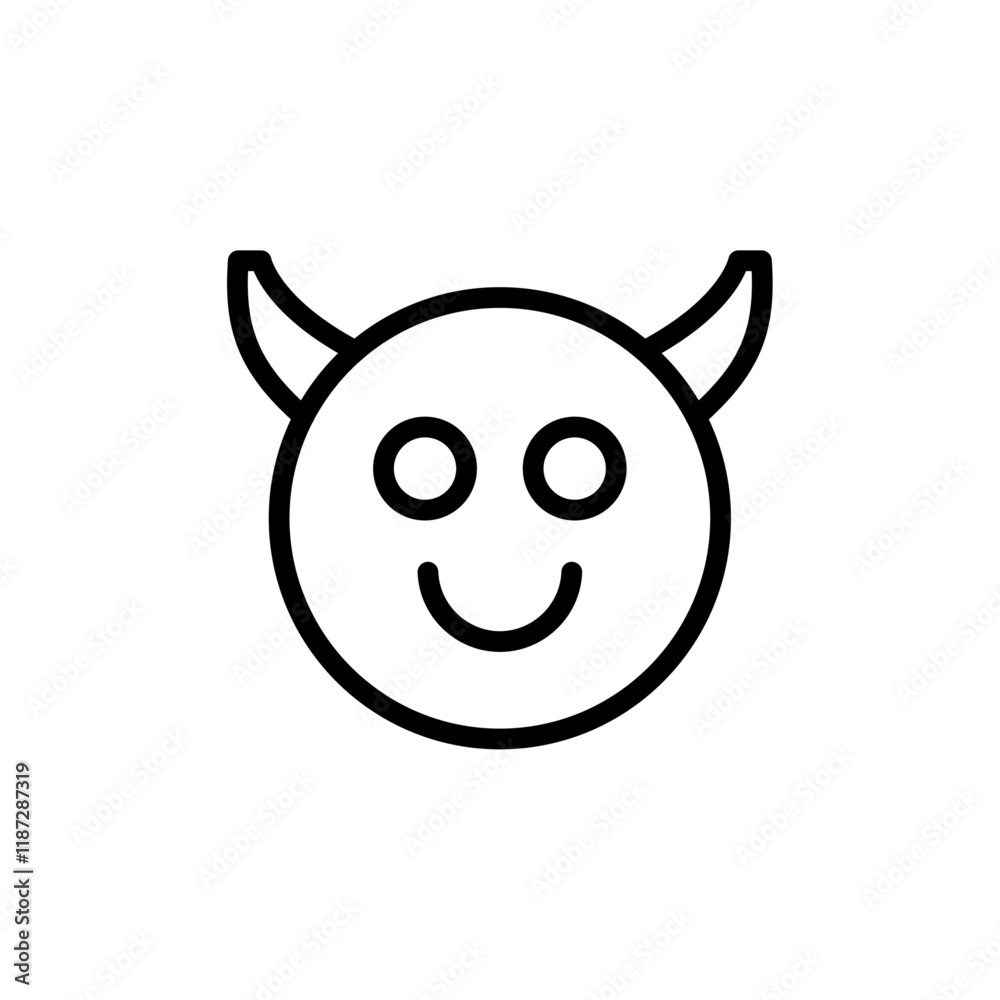 Devil icon flat editable icon mark Devil icon flat editable icon mark