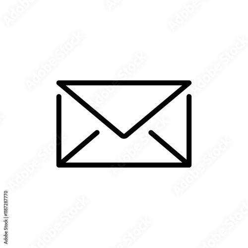 Envelope icon flat editable icon mark