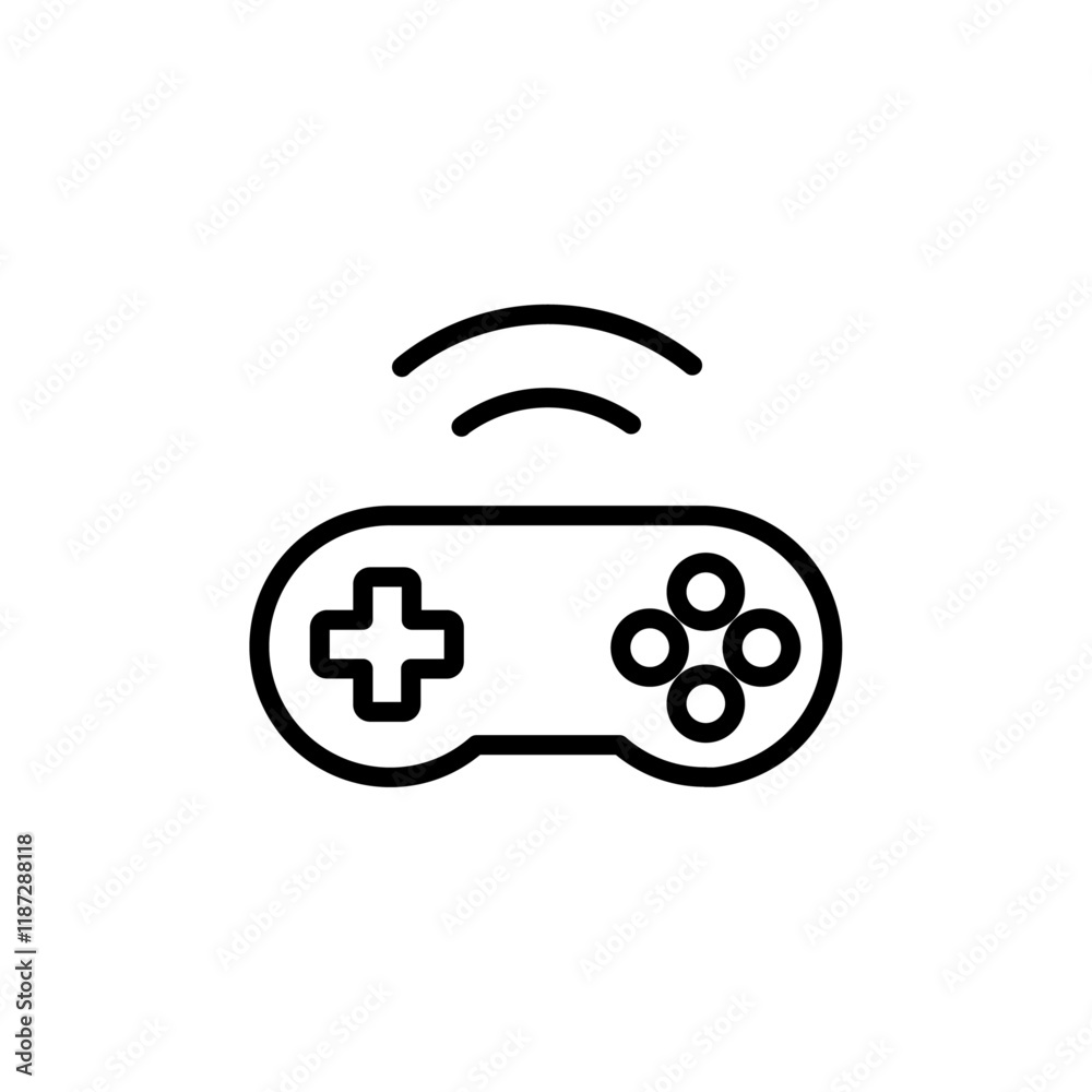 Gamepad connect icon flat editable icon mark Gamepad connect icon flat editable icon mark
