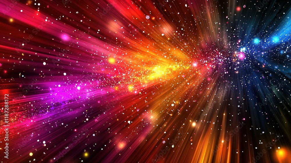 Naklejka premium Abstract Background Illustrating Internet Connection with Colorful Lines