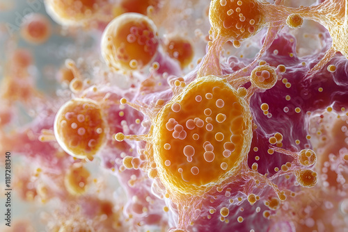 Close-up medical image illustrating fatty liver disease, highlighting diagnostic details for healthcare professionals