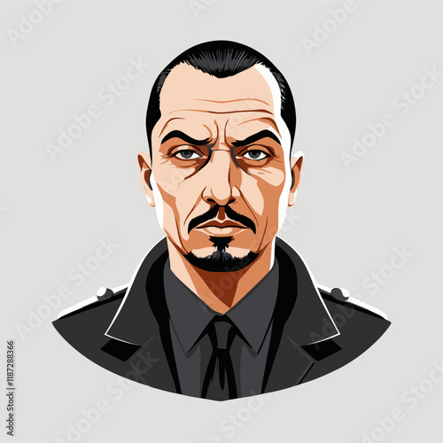 professional realistic drawing of a man, vector drawing of a man, illustration