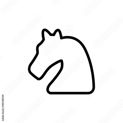 Horse icon flat editable icon mark