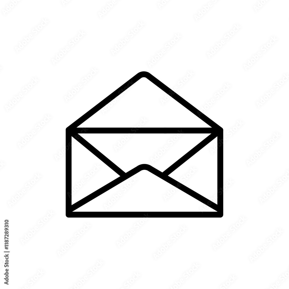 Mail open icon flat editable icon mark Mail open icon flat editable icon mark
