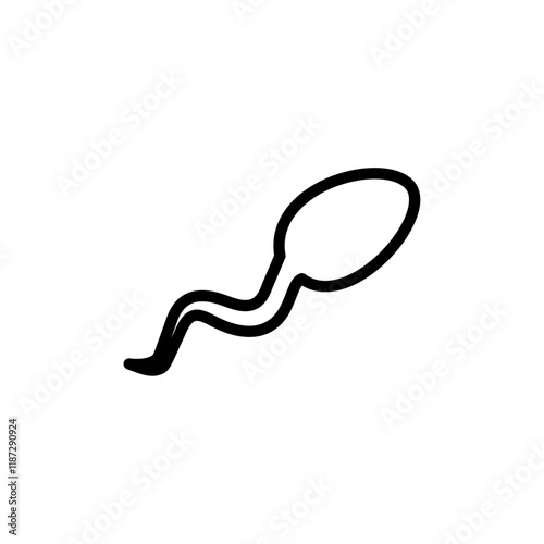 Sperm icon flat editable icon mark