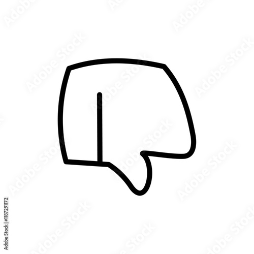 Thumbs down icon flat editable icon mark