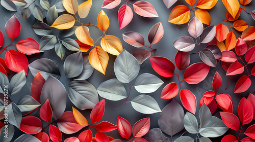opulent leaves and a contemporary canvas wall frame