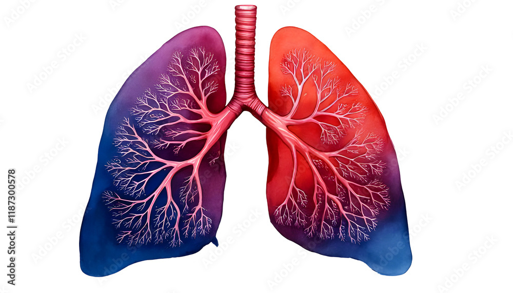 Human lung isolated on transparent background Human lung isolated on transparent background