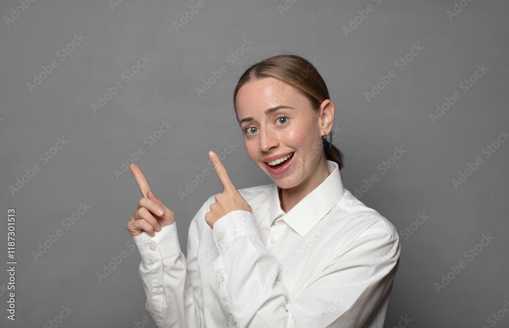 pretty businesswoman with a copy space pretty businesswoman with a copy space