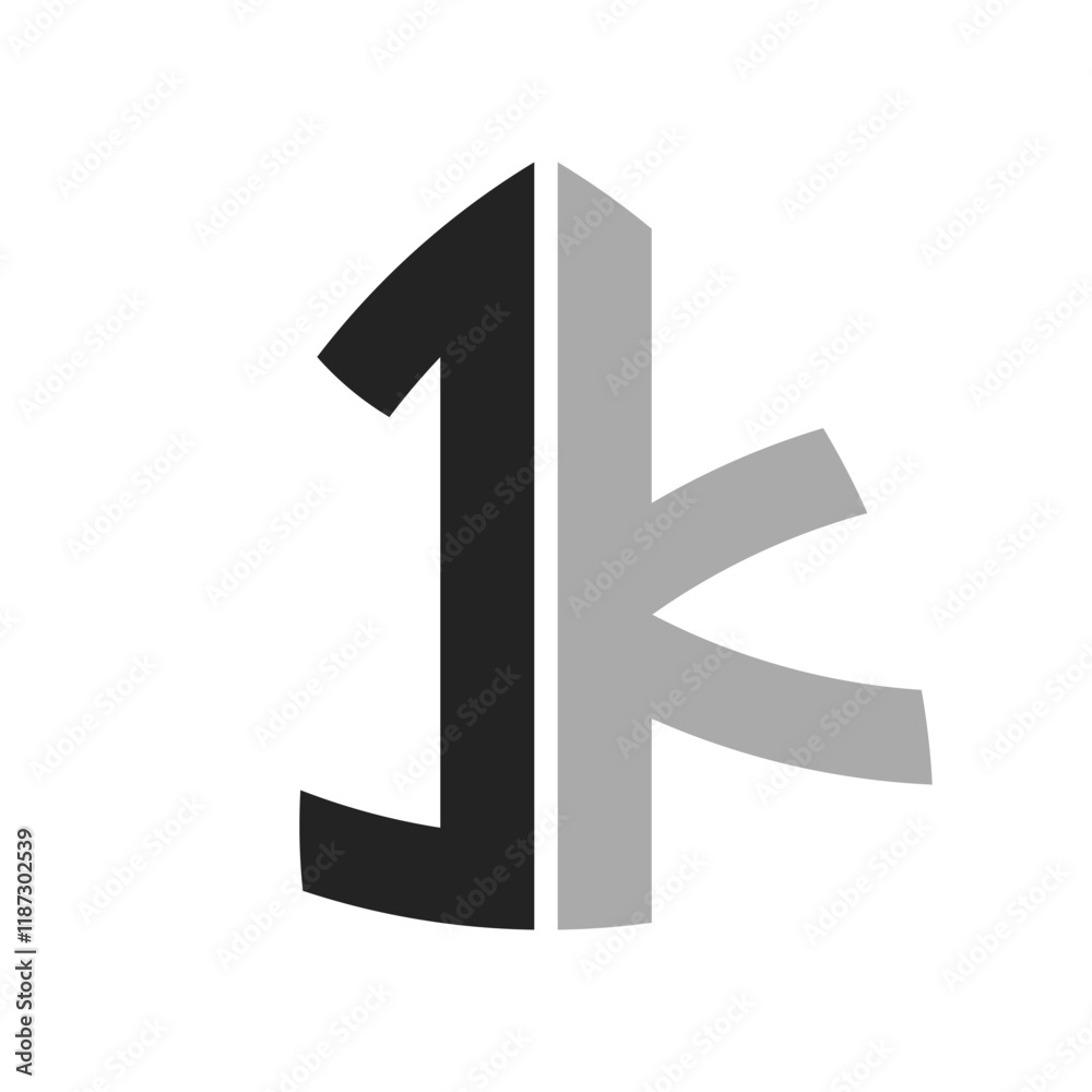 Modern Creative IK Logo Design. Letter IK Icon for any Business and Company Modern Creative IK Logo Design. Letter IK Icon for any Business and Company