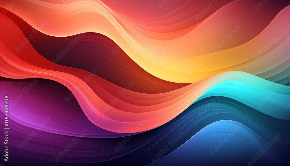 Fototapeta premium modern wave abstract business background vibrant colors flow together wave soft background
