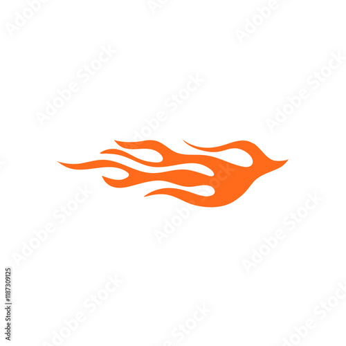 Racing car sticker tribal fire flame