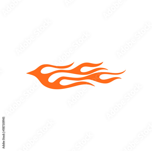 Racing car sticker tribal fire flame