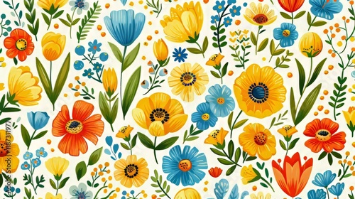 Elegant vintage floral pattern with seamless design for timeless decorative style