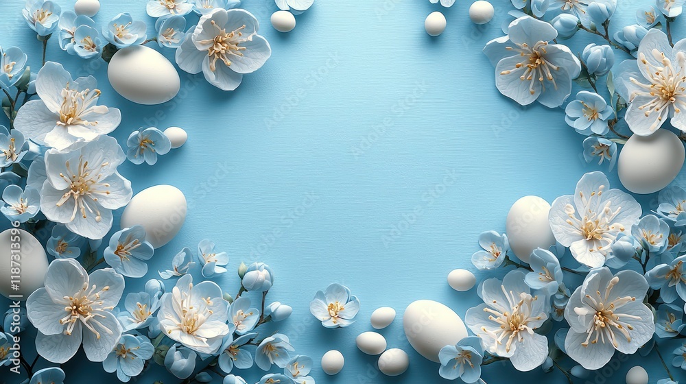 Spring-themed floral arrangement with eggs. Spring-themed floral arrangement with eggs.