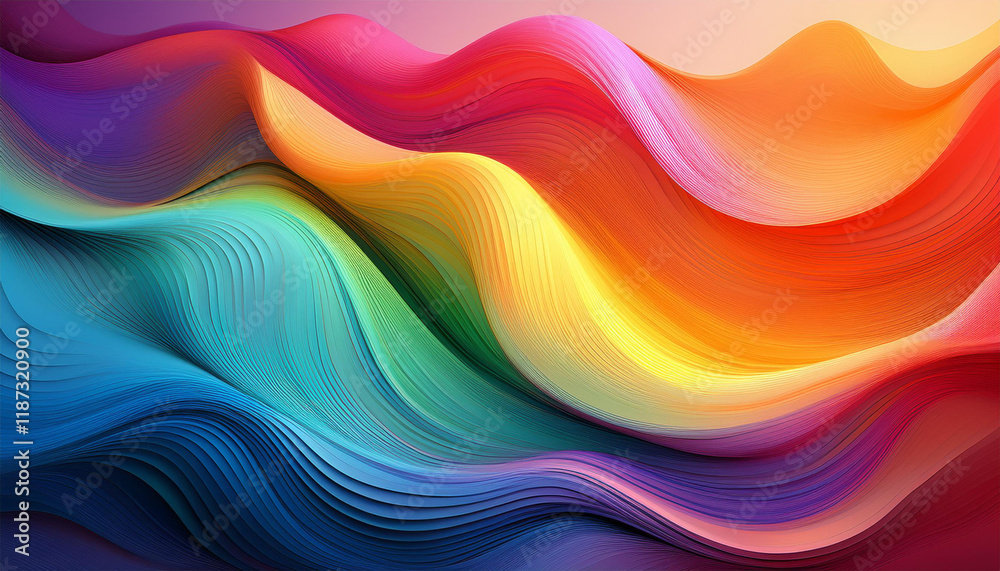 colorful abstract wave design with smooth textures and gradients colorful abstract wave design with smooth textures and gradients