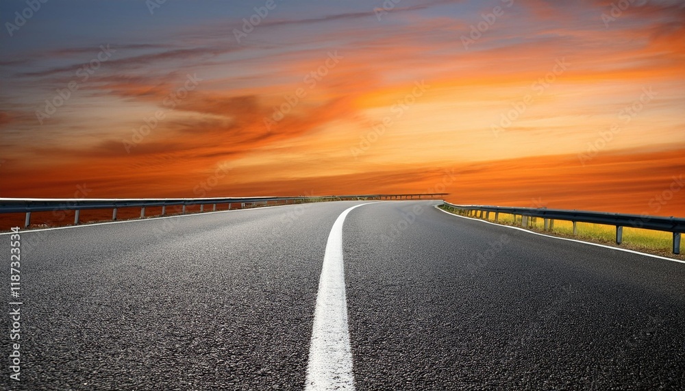 Naklejka premium a road isolated on background generative ai