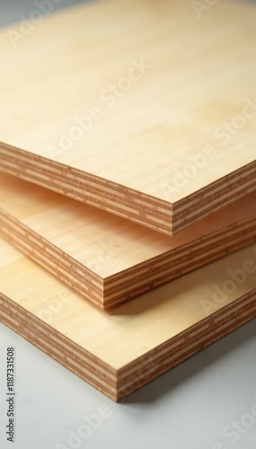 Three stacked light plywood boards, natural wood grain visible , DIY, light brown