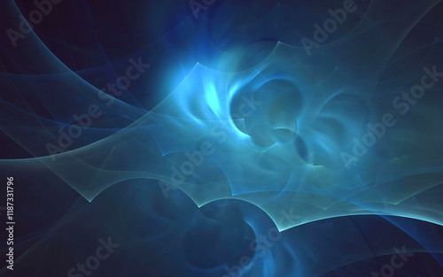 3D rendering abstract fractal light background