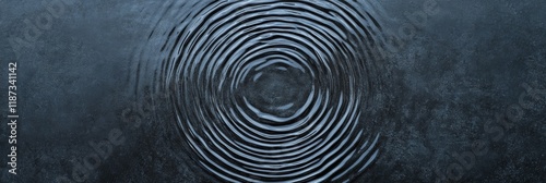 Concentric ripples expanding on a dark water surface, creating a mesmerizing pattern, suggesting tranquility and disturbance at the same time photo