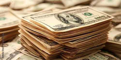 business revenue concept with cash