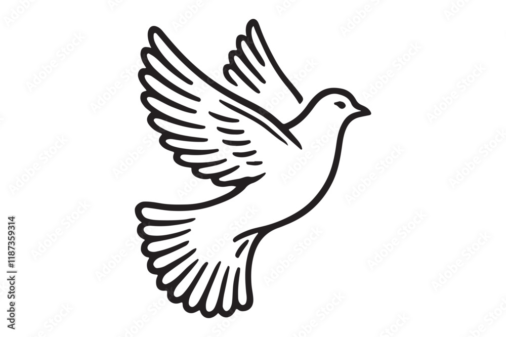 Peace symbol, dove icon vector template Peace symbol, dove icon vector template