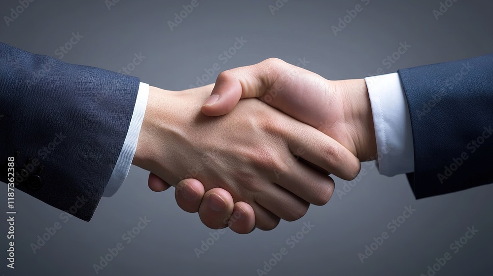Professional environment celebration handshake reflecting trust and cooperation in business