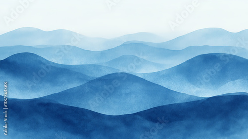 Blue azure turquoise abstract watercolor background for textures backgrounds and web banners design. Abstract  background blue colors. Watercolor painting with turquoise sea waves pattern gradient.