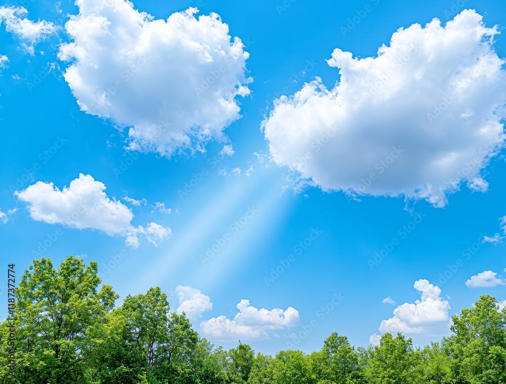 A heavenly message revealed as the sun pierces through the clouds, casting visible god rays