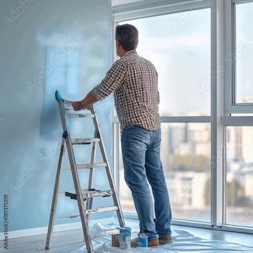 Home Improvement: Painting a Wall Blue - DIY Room Makeover Tips and Tricks