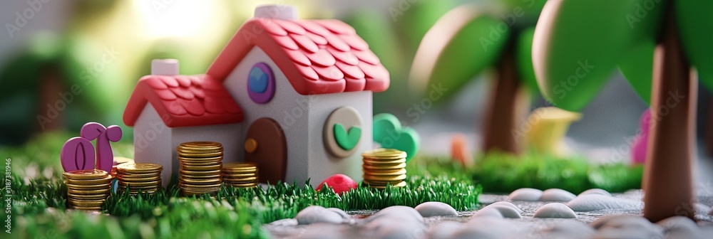 Obraz premium home mortgage and automobile collateral loan concept