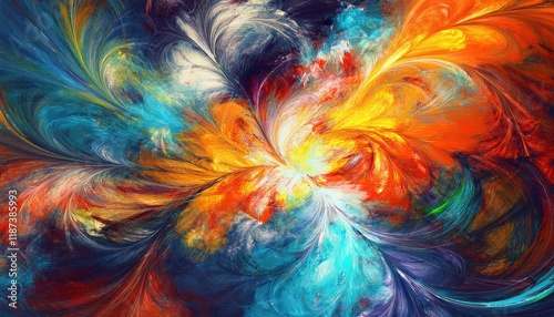 Wallpaper Mural Vibrant Abstract Artistry Colorful Splashes, Modern Textures, and a Captivating Paint Pattern Torontodigital.ca