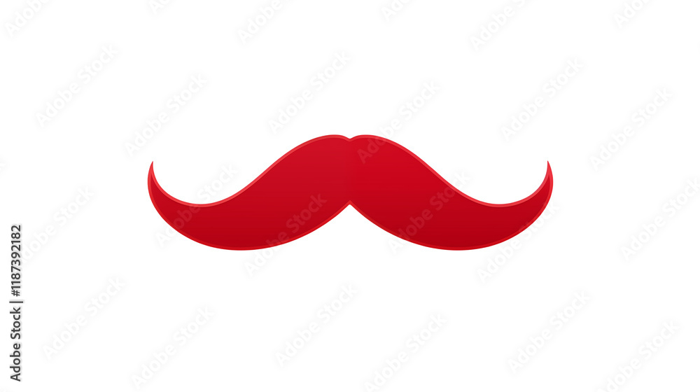 Red Mustache Icon Perfect for Branding and Design isolated on transparent background Red Mustache Icon Perfect for Branding and Design isolated on transparent background