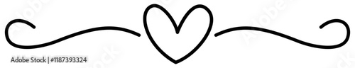 Heart Border | Cute Heart Decorative Element | Vector Valentine Design